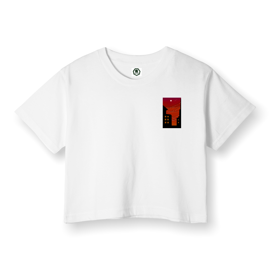 Crimson Lights - Crop T-Shirt