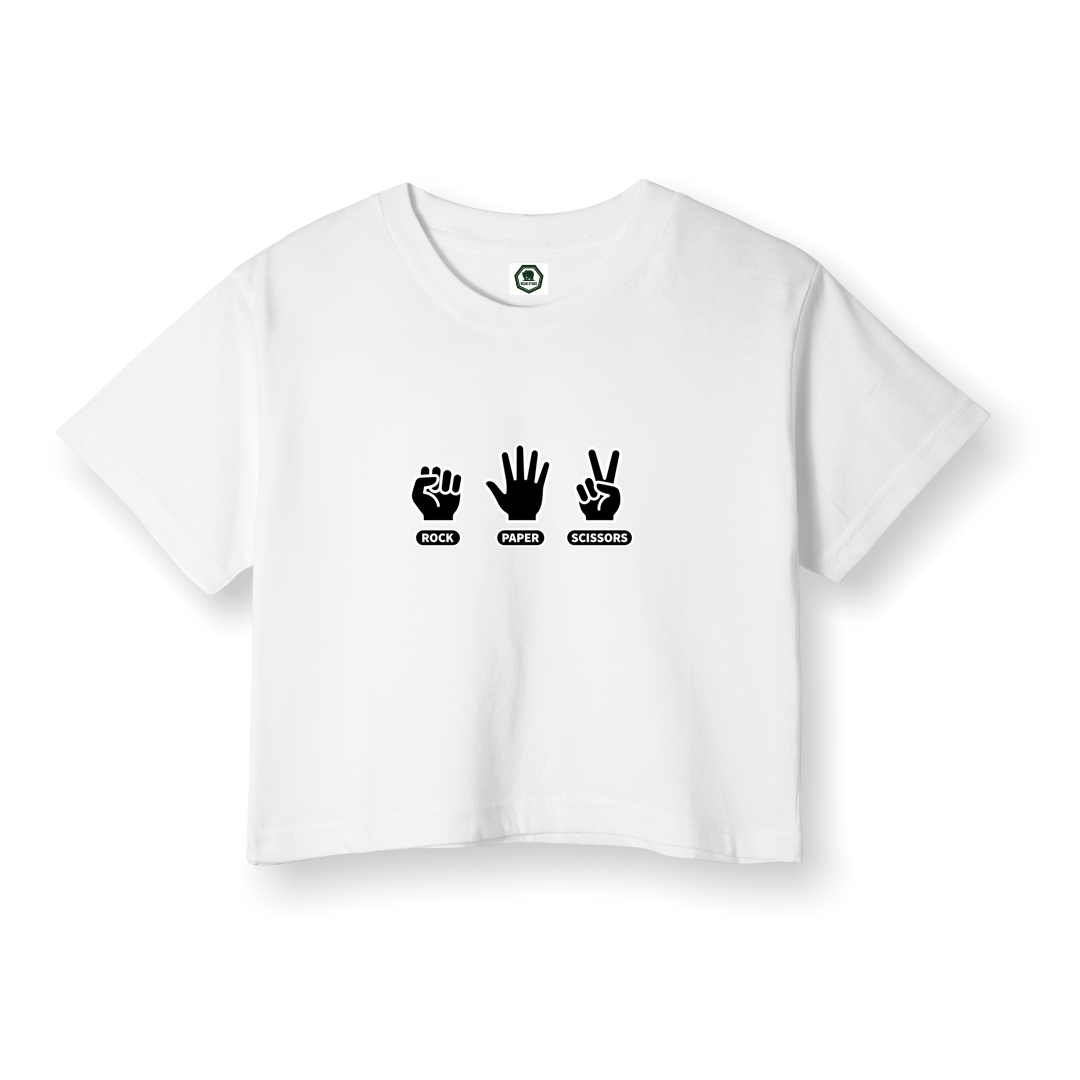 Rock Paper Scissors - Crop T-Shirt