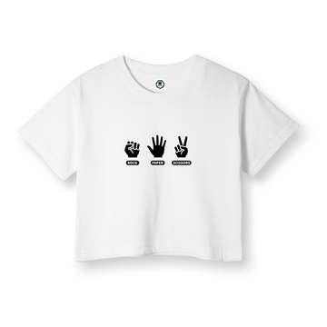 Rock Paper Scissors - Crop T-Shirt