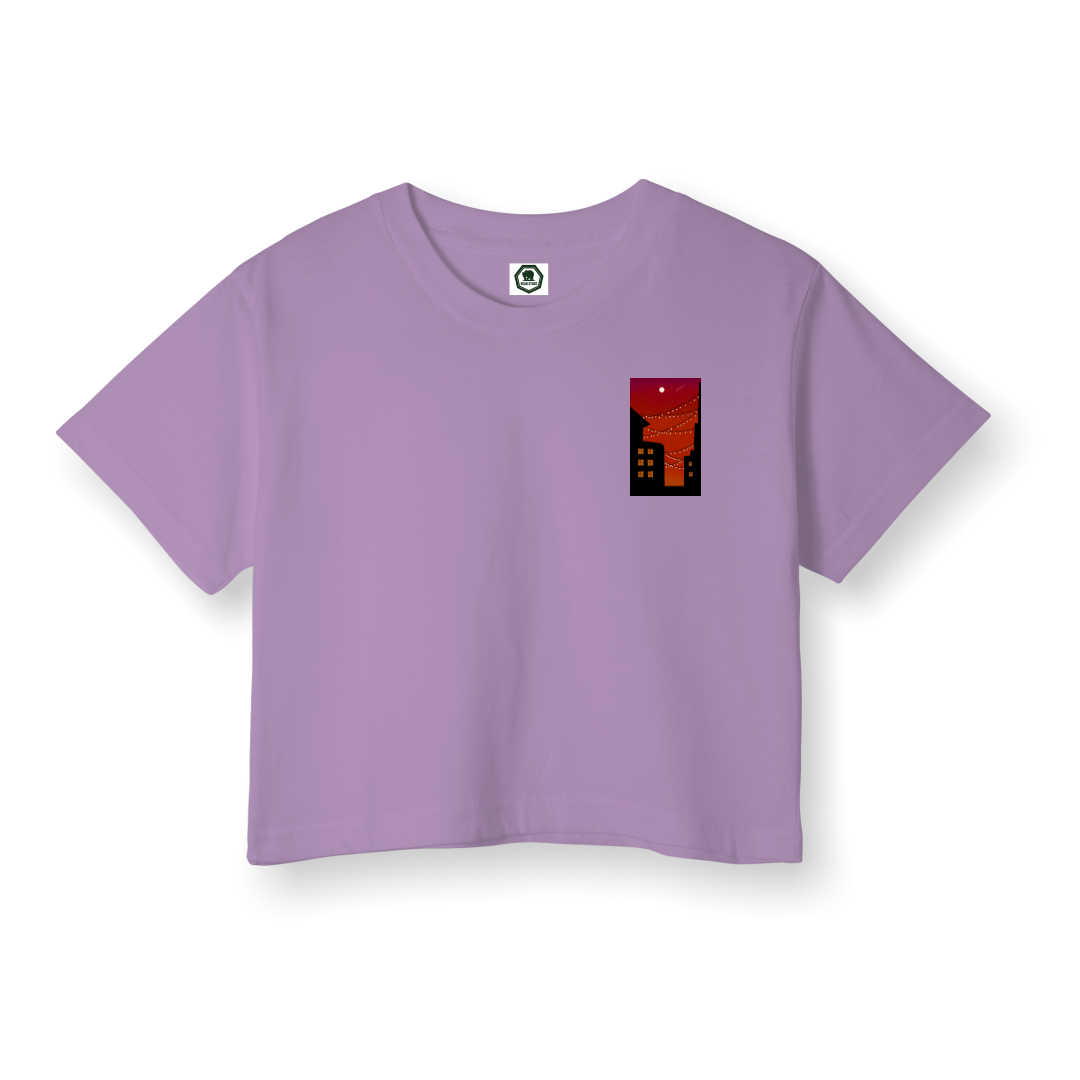 Crimson Lights - Crop T-Shirt