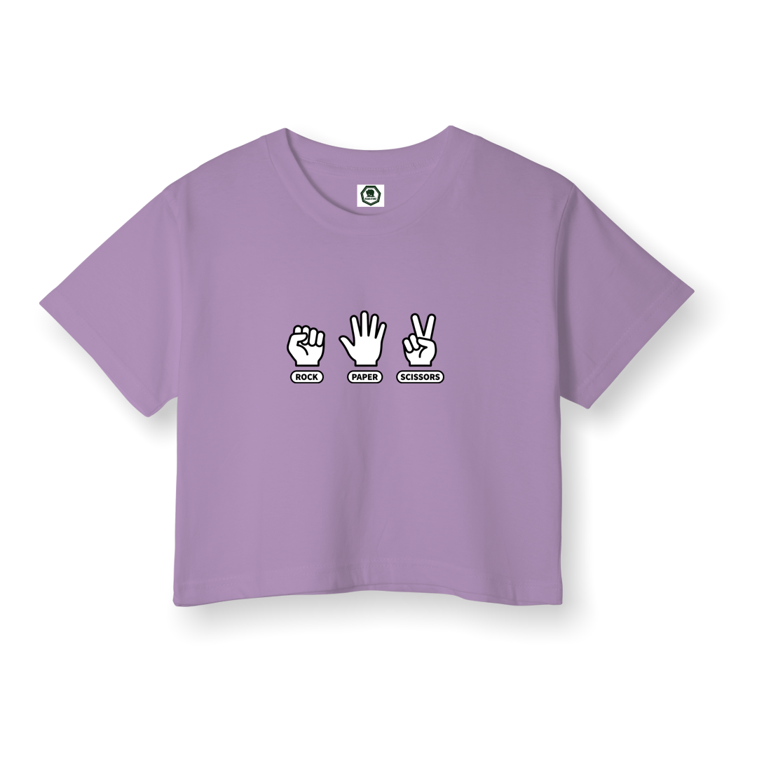 Rock Paper Scissors - Crop T-Shirt