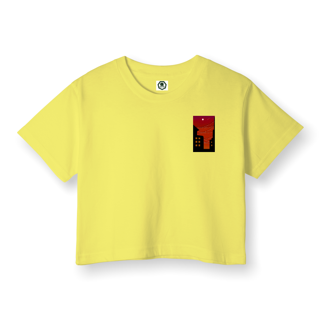 Crimson Lights - Crop T-Shirt