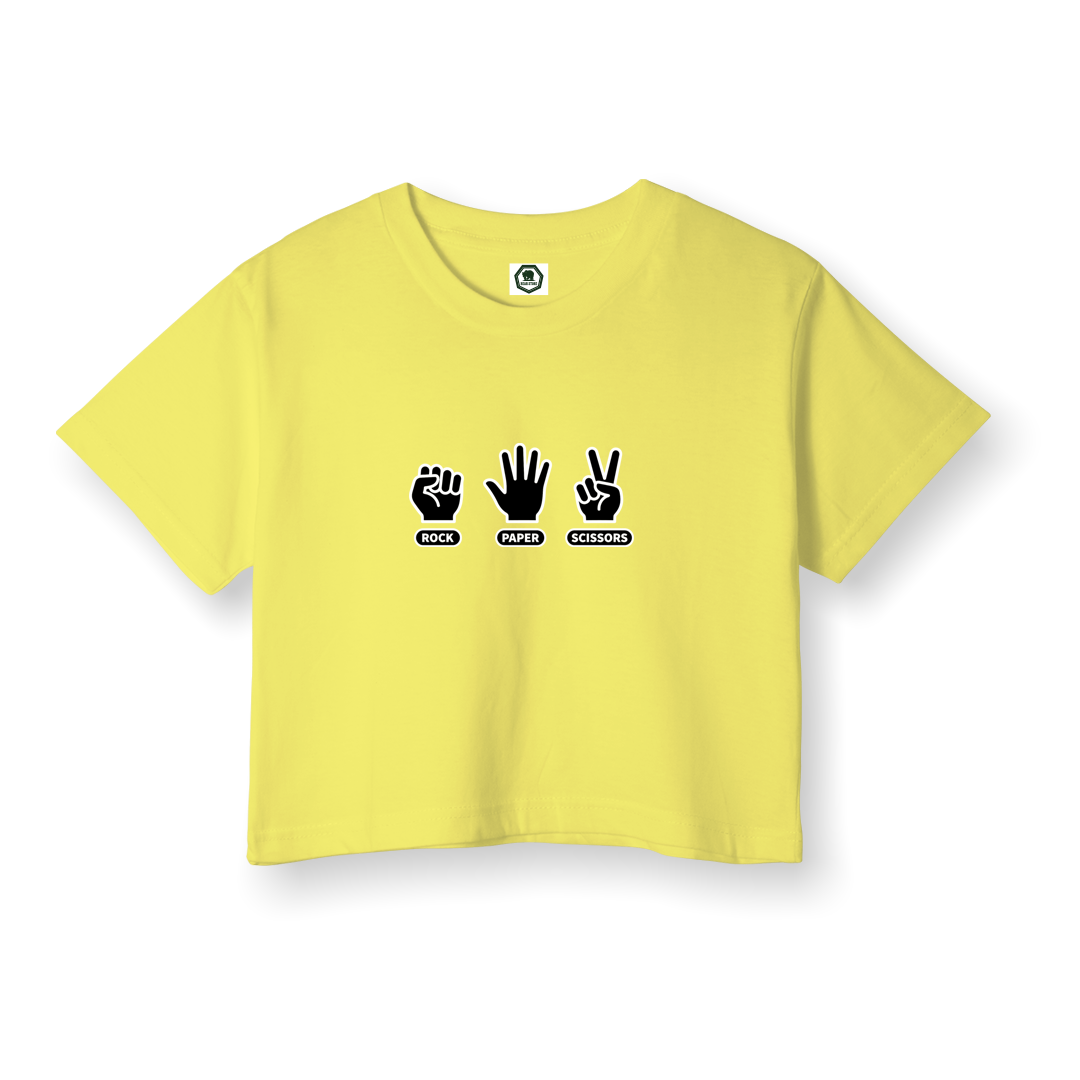 Rock Paper Scissors - Crop T-Shirt