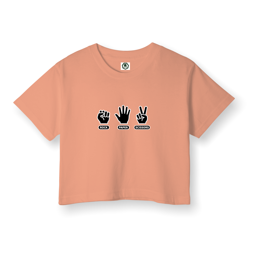 Rock Paper Scissors - Crop T-Shirt