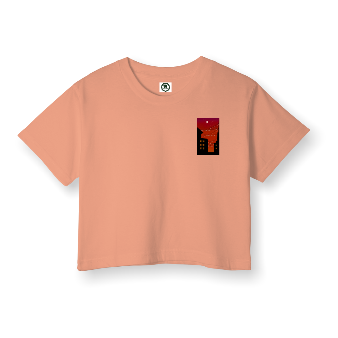 Crimson Lights - Crop T-Shirt