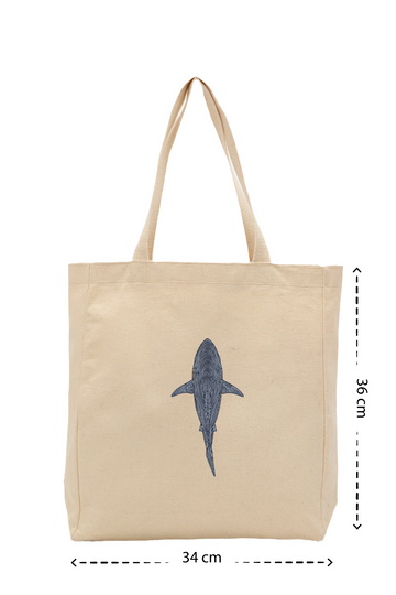 Shark Draw - Kanvas Çanta