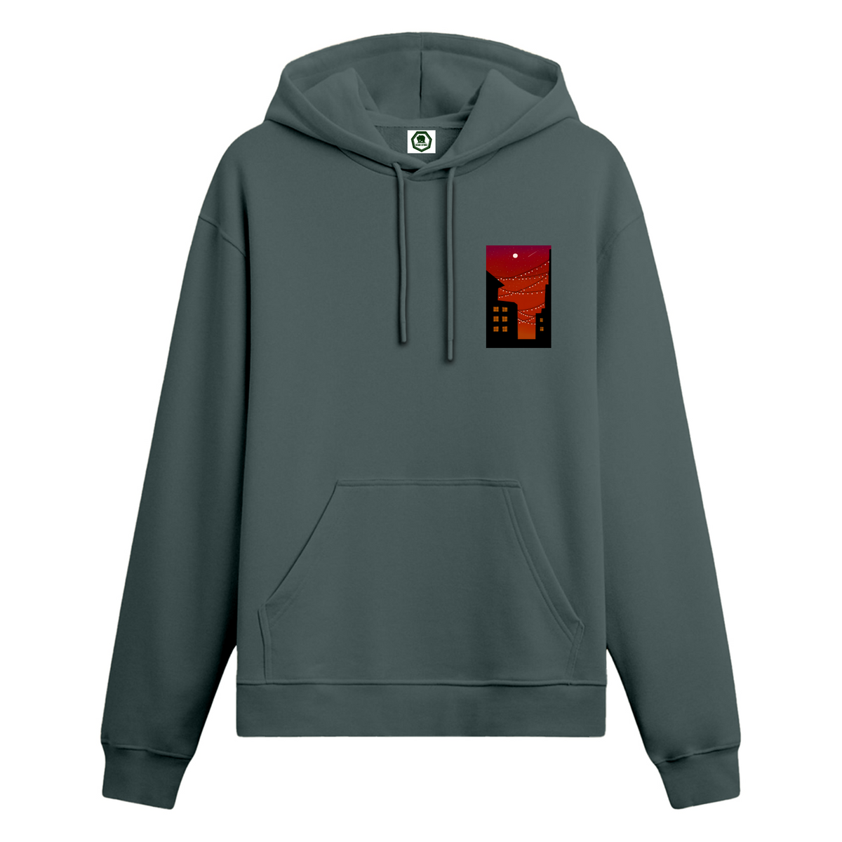 Crimson Lights - Oversize Hoodie